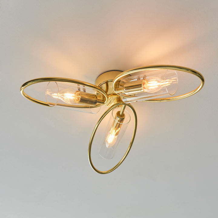 Amari 3lt semi flush Brass