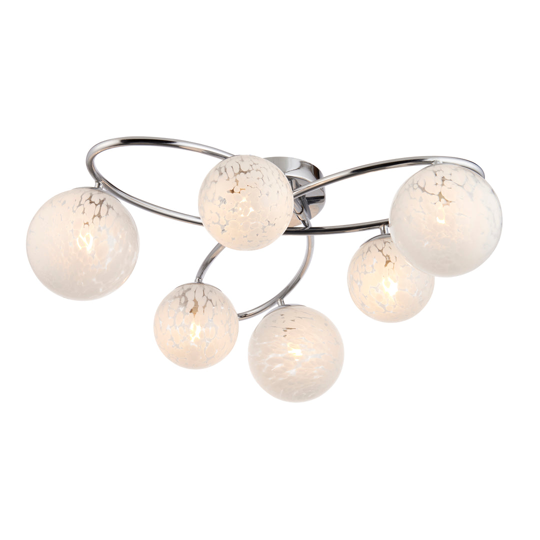 Maye 6 Light Semi Flush Chrome