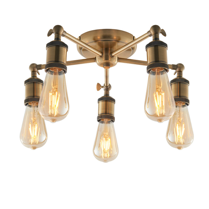 Hal 5lt semi flush Brass