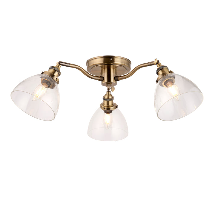 Hansen 3lt Semi Flush Brass