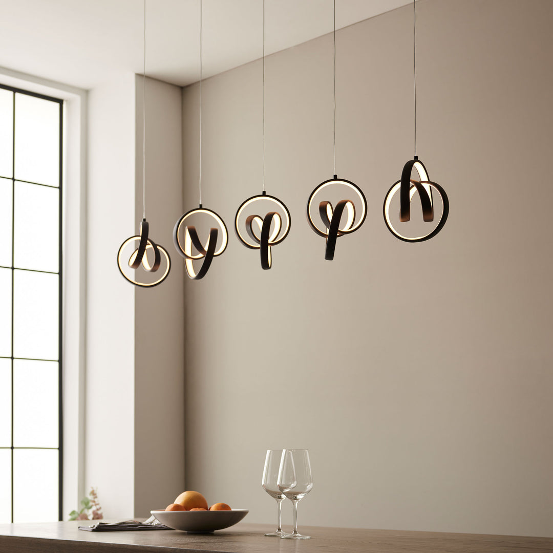 Cosma 5lt linear pendant Black