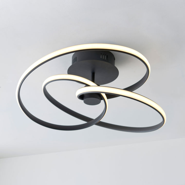 Dune Semi Flush Black