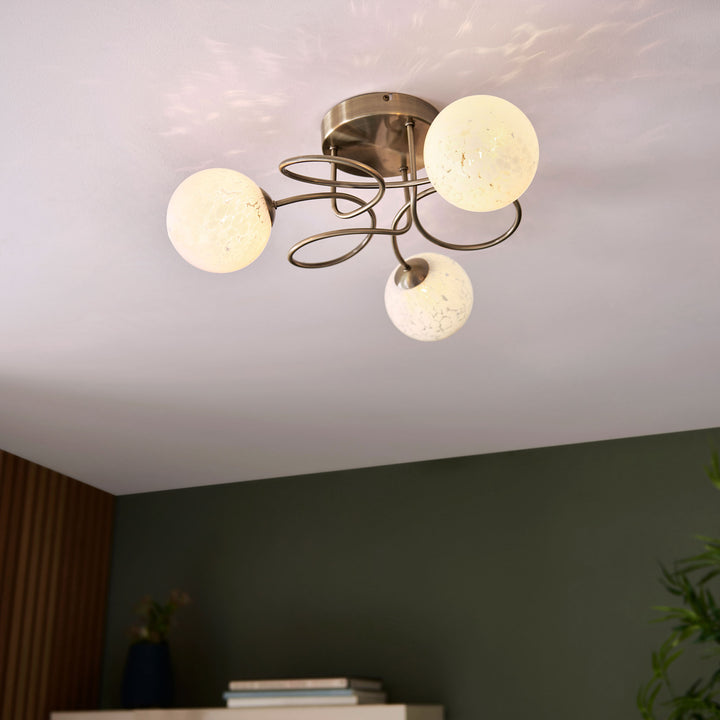 Delos 3lt semi flush Brass