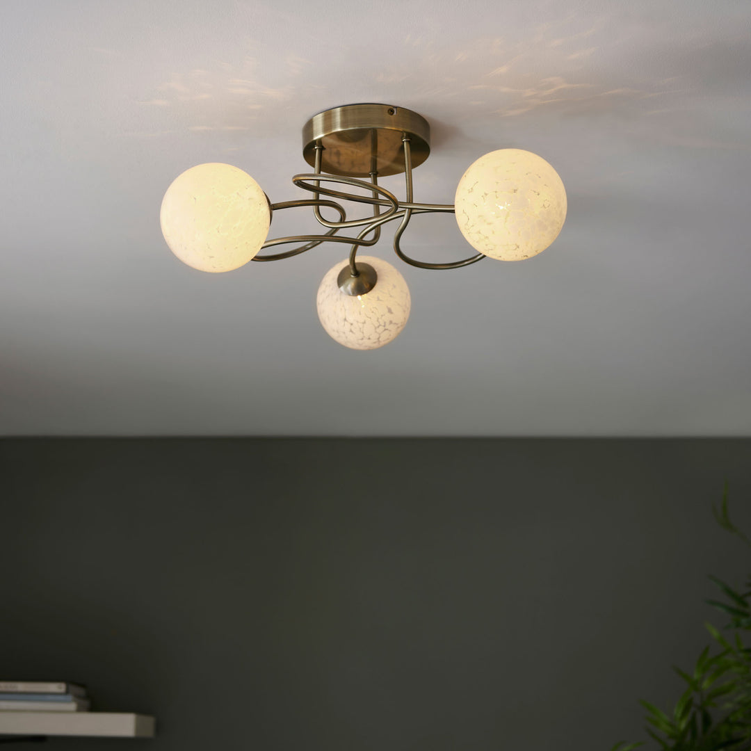 Delos 3lt semi flush Brass