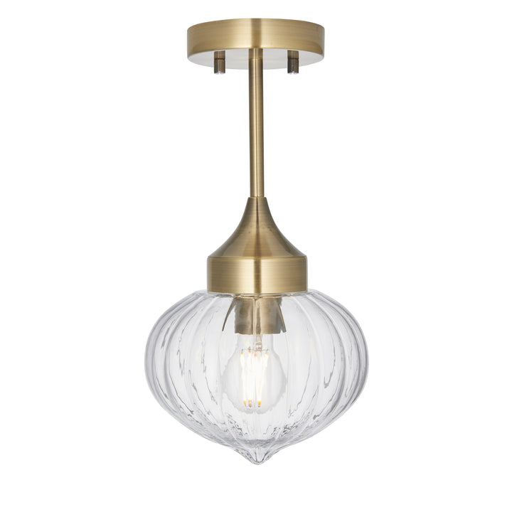 Addington Semi flush Brass