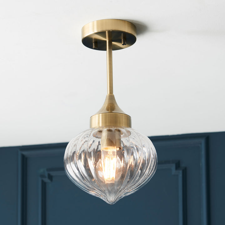 Addington Semi flush Brass