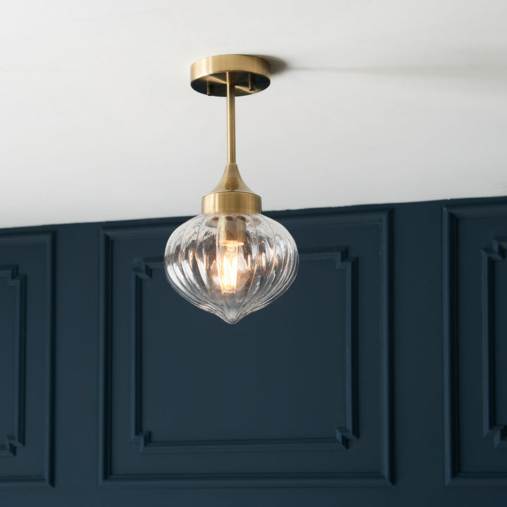 Addington Semi flush Brass