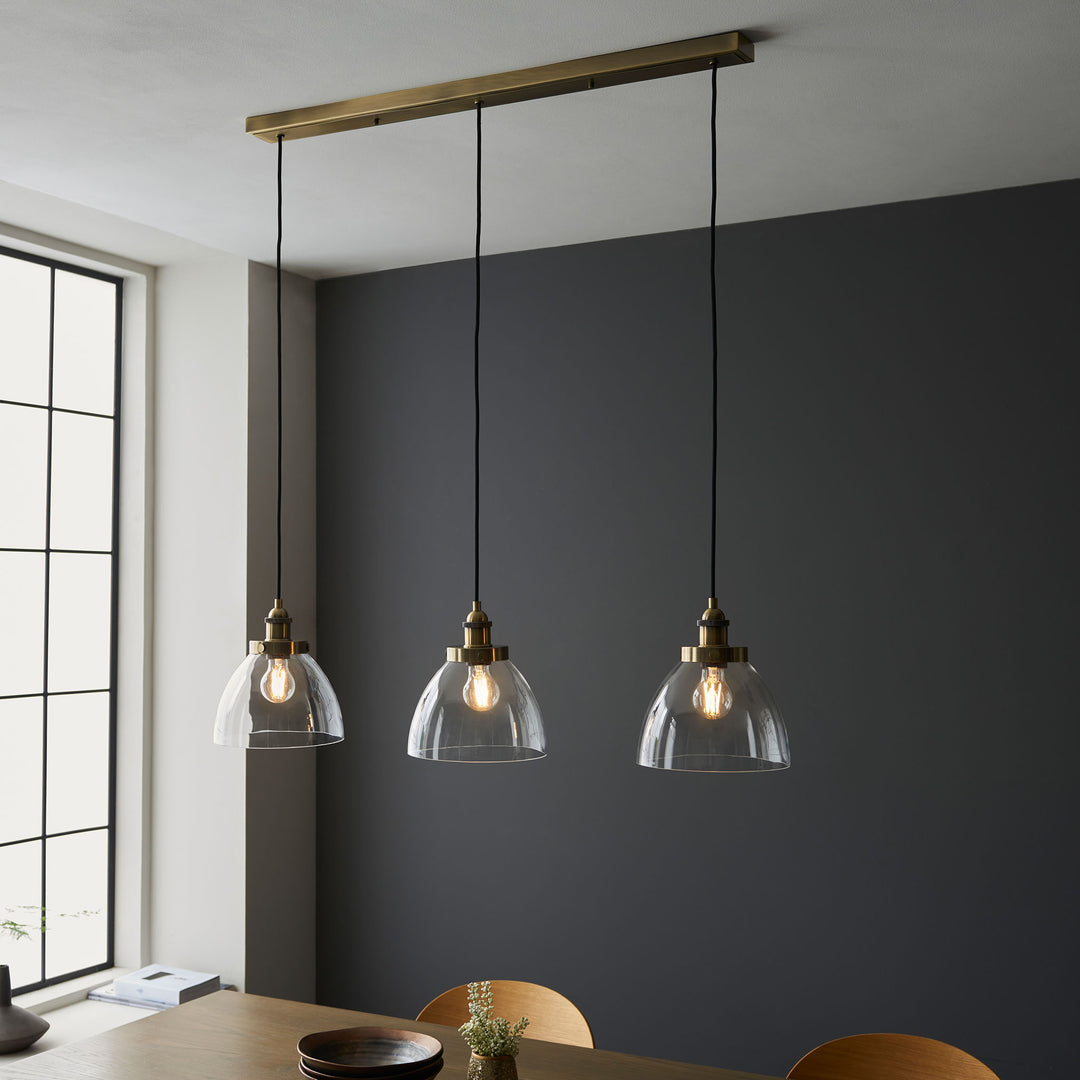 Hansen 3lt Linear Pendant Clear