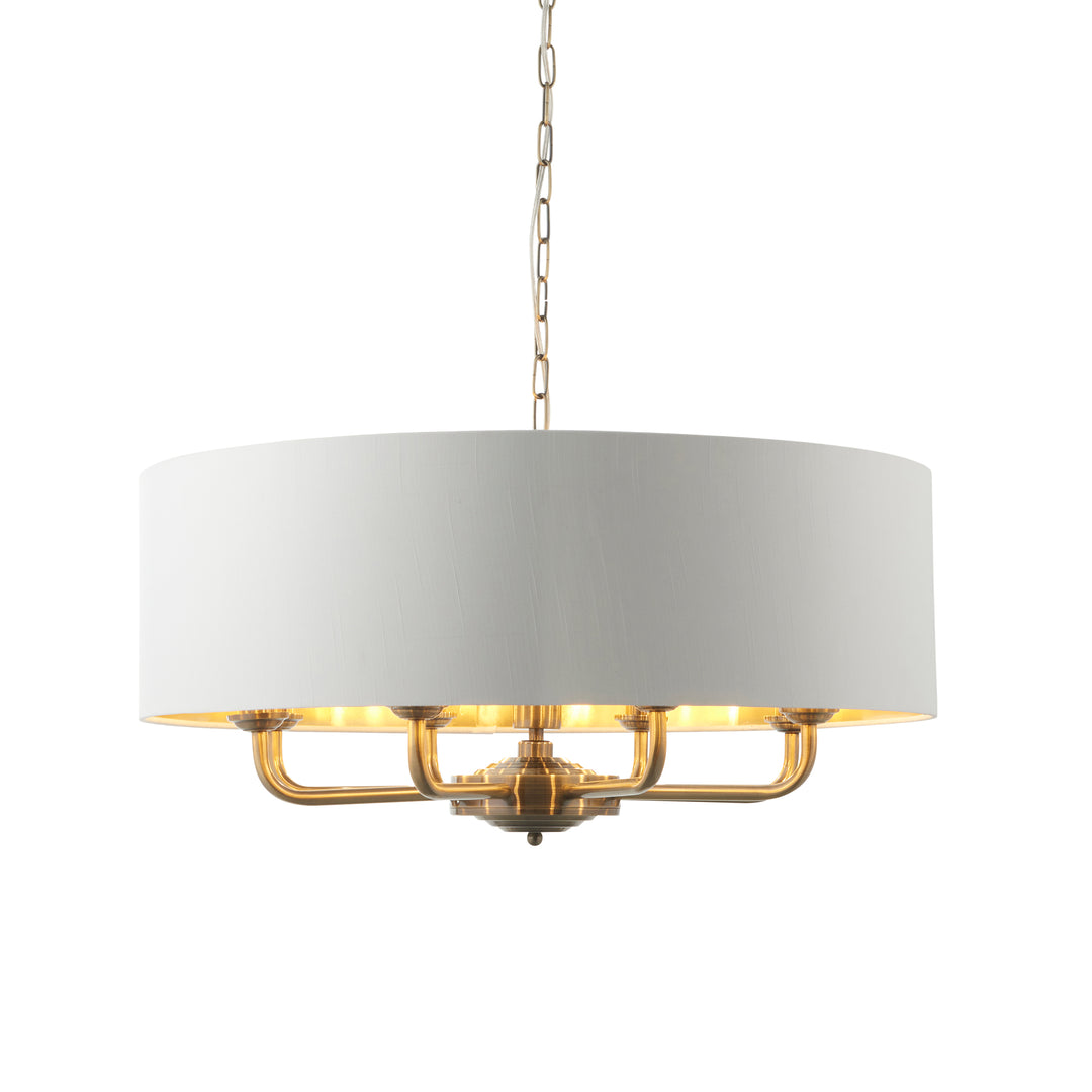 Highclere 8lt pendant Brass