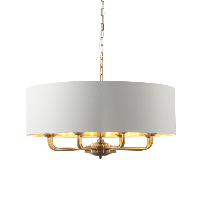 Highclere 8lt pendant Brass