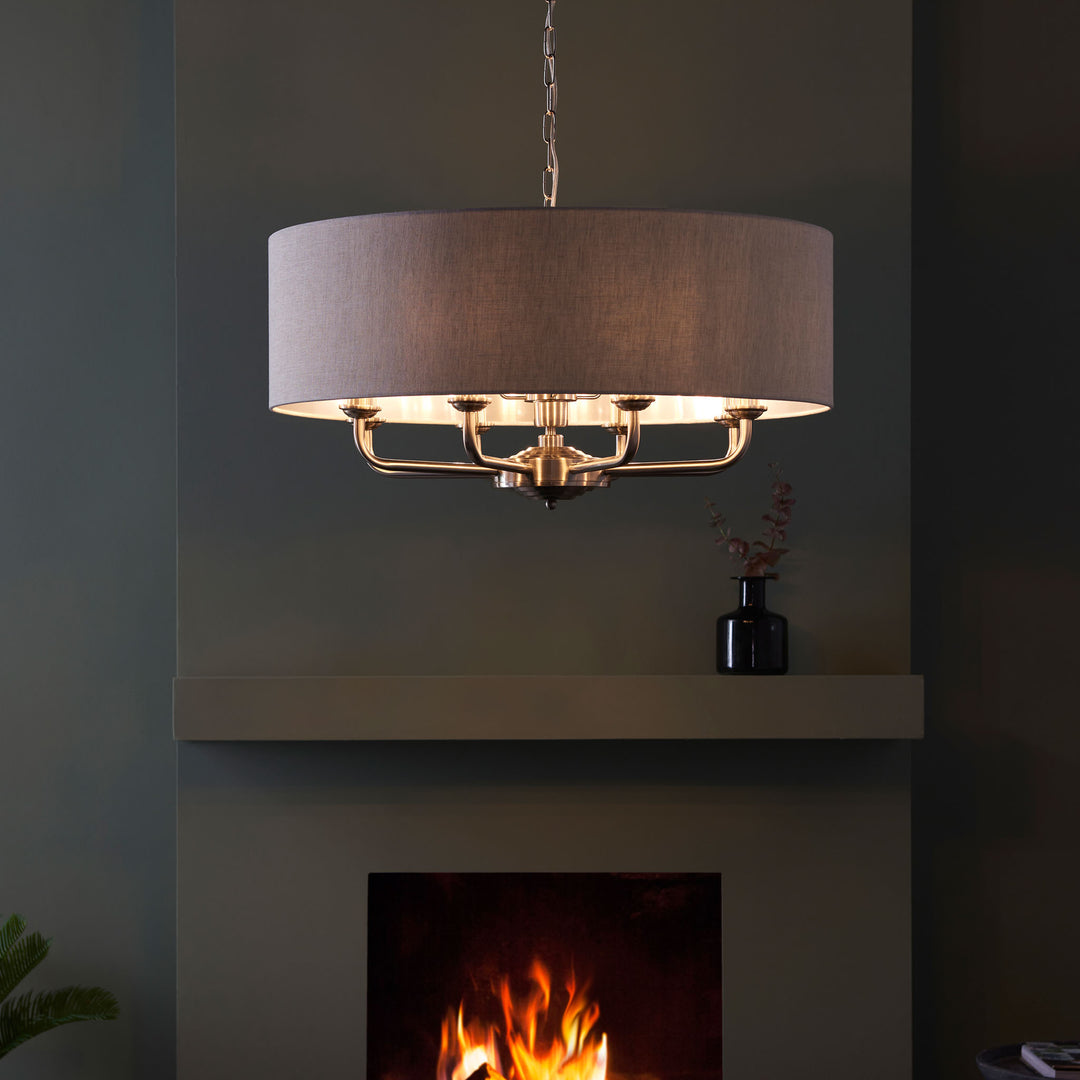 Highclere 8lt pendant Chrome