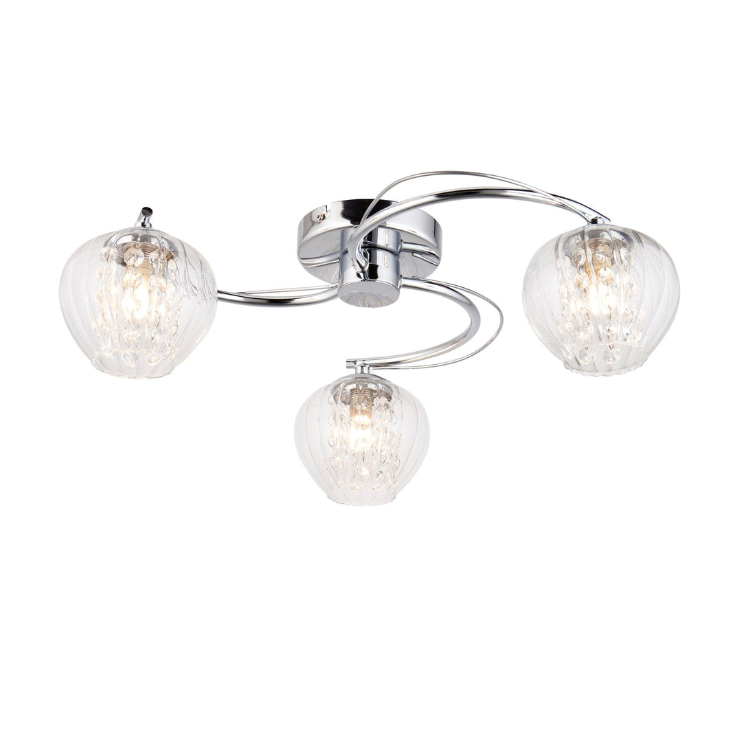 Mesmer 3lt Semi Flush - Prisma Lighting