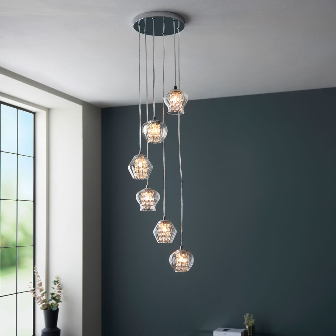 Mesmer 6lt Pendant Chrome