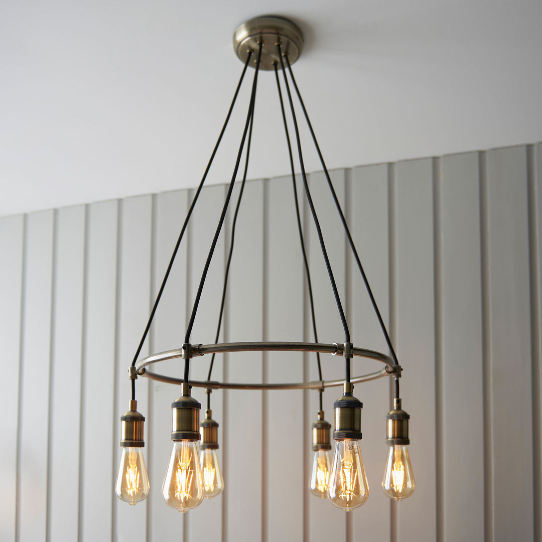 Hal 6lt pendant Brass