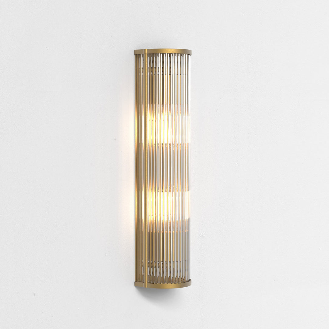 Astro Avignon Round 525 Wall Light in Antique Brass and Bronze – Sleek Cylindrical Indoor Wall Light