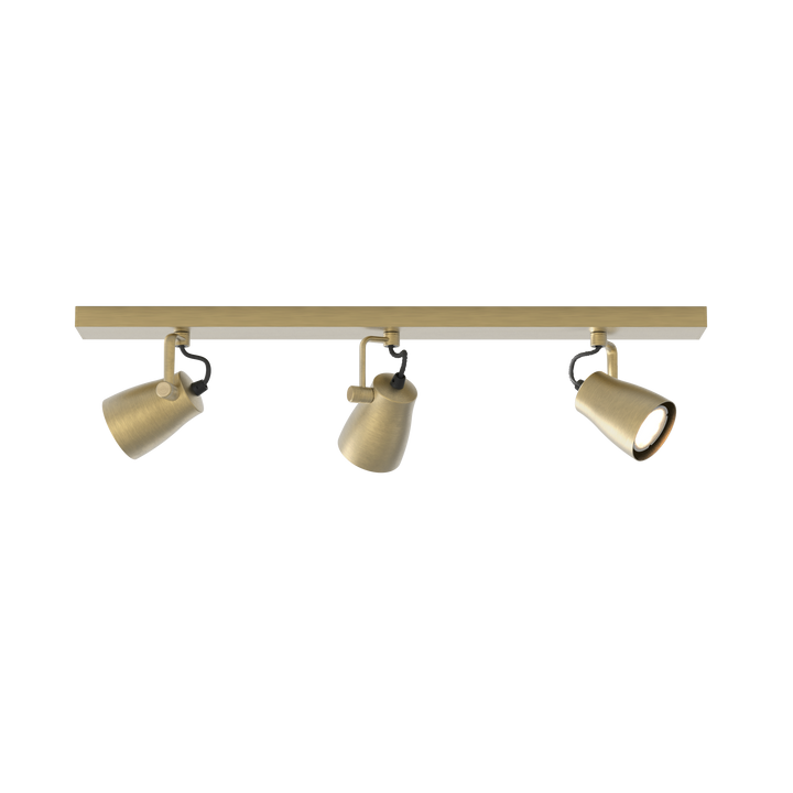 Astro Juno Triple Bar | Matt Brushed Brass | Spotlight 1487007