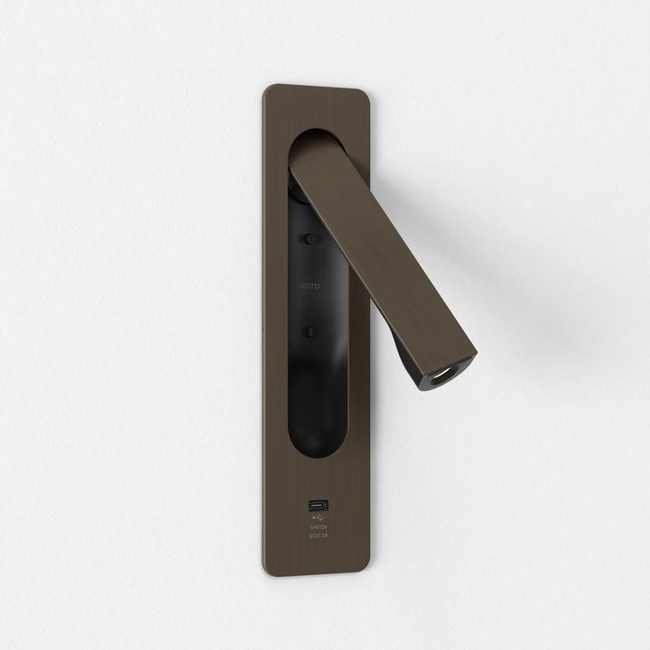 Astro Keta USB-C reading light in Bronze finish
