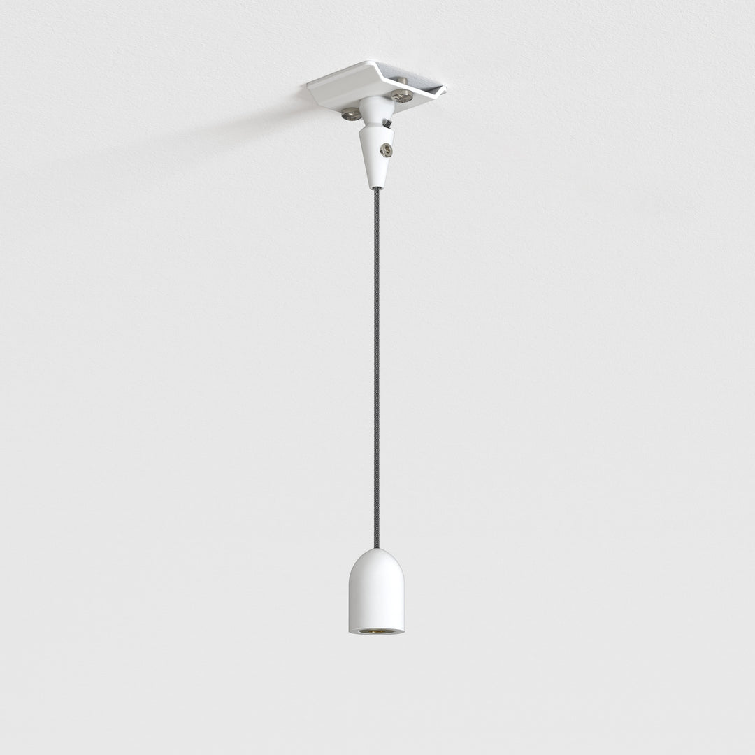 Astro Track Suspension Kit in Matt White variant, showing ceiling suspension