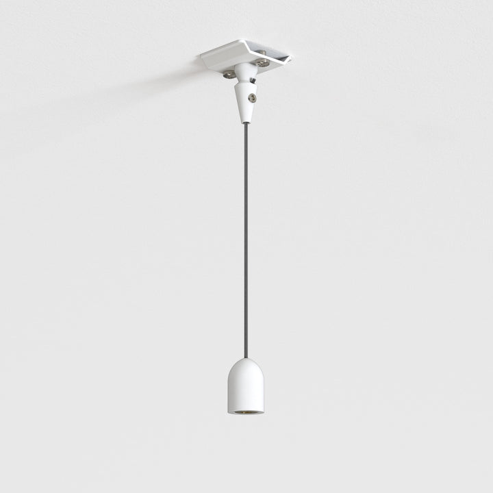 Astro Track Suspension Kit in Matt White variant, showing ceiling suspension