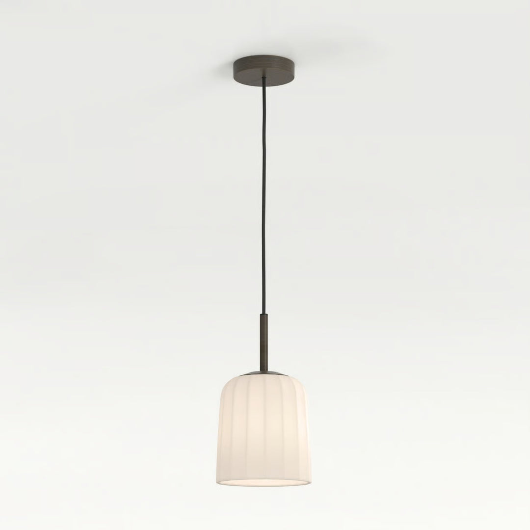 Astro Veo Pendant 180 in Duplex glass suspended from ceiling