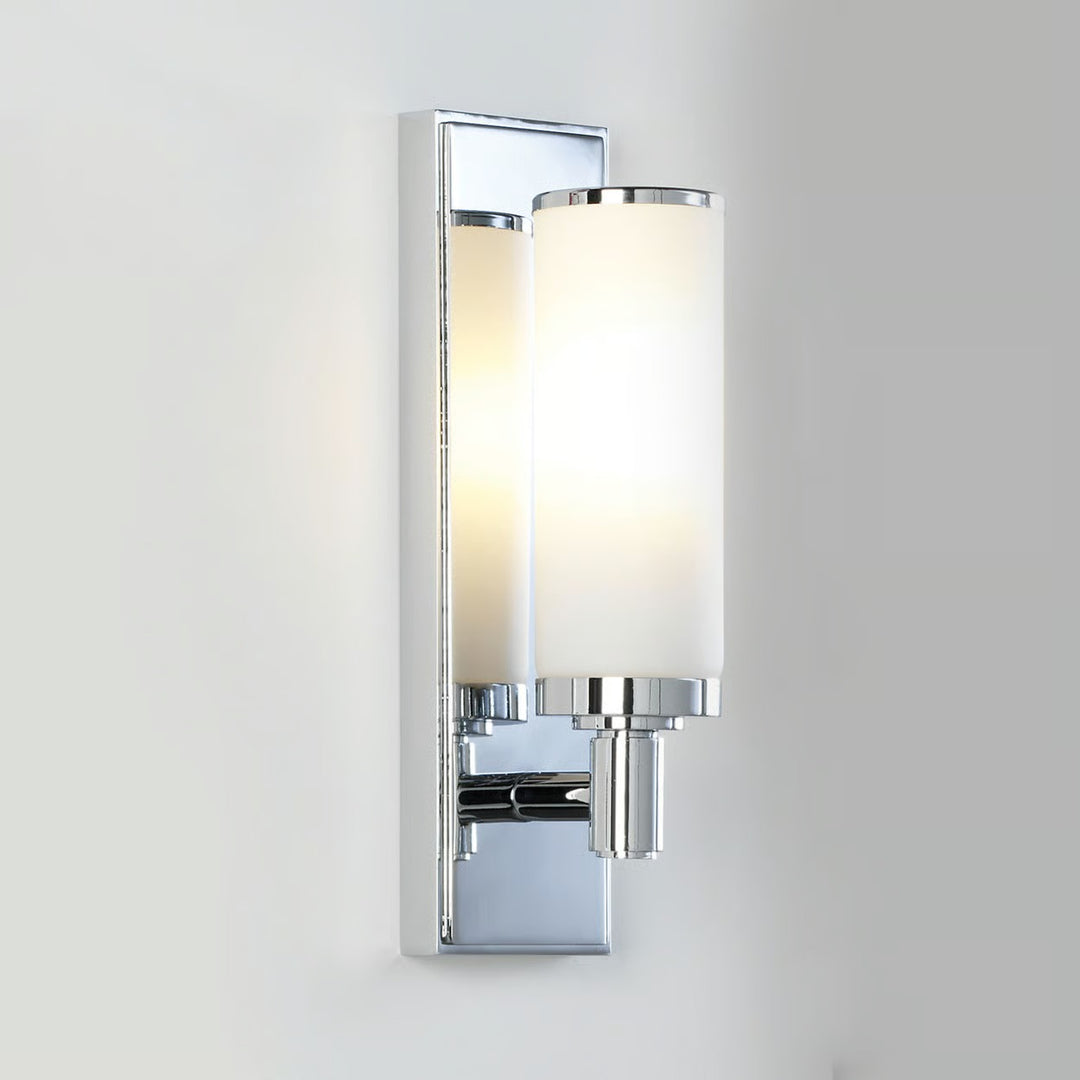 Astro Verona wall light in polished chrome, vertical view