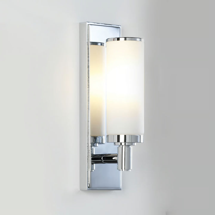 Astro Verona wall light in polished chrome, vertical view