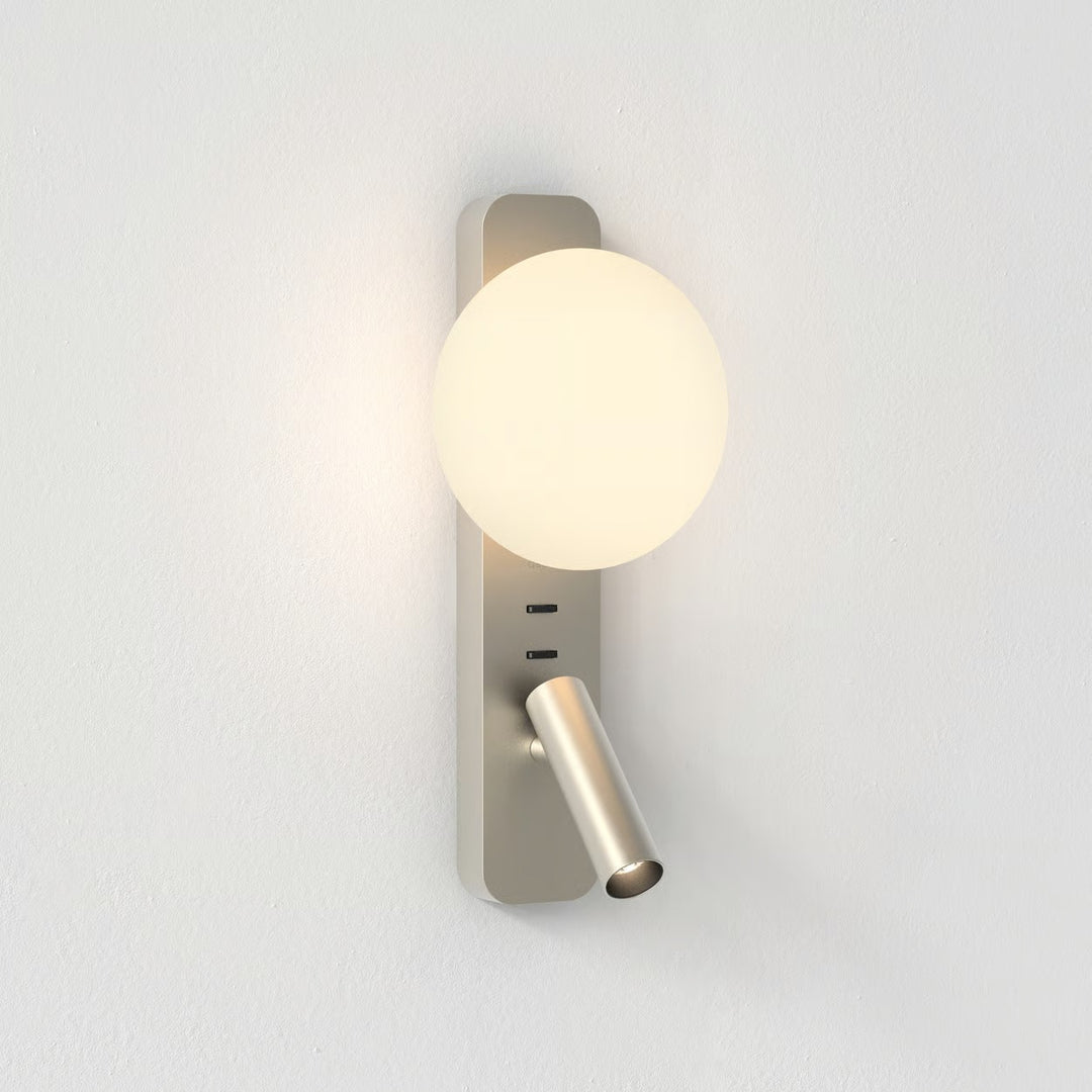 Astro Zeppo Reader wall light in Matt Nickel finish