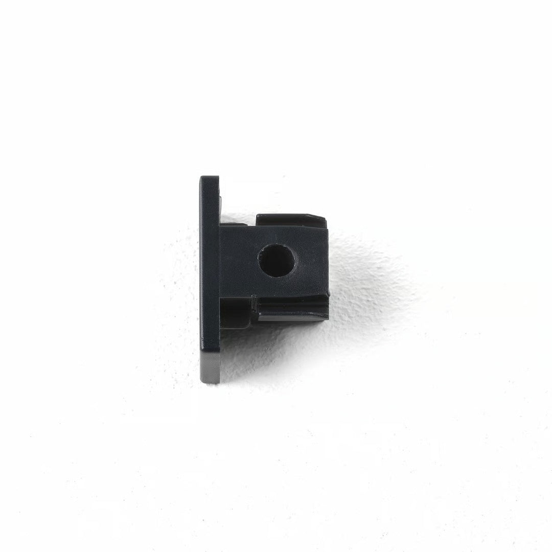 Astro track end cap in matt black finishing a track section
