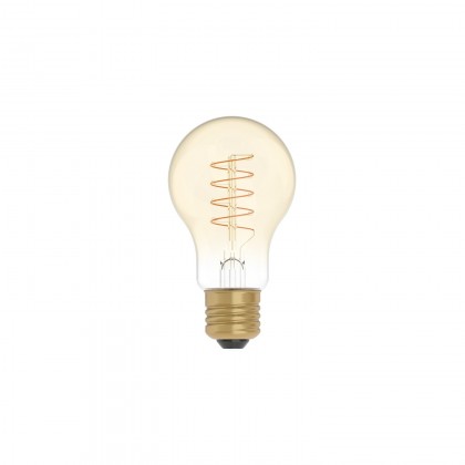 LED Carbon Vintage Spiral Bulb A60 4W 250LM E27 Gold 1800K Dimmable