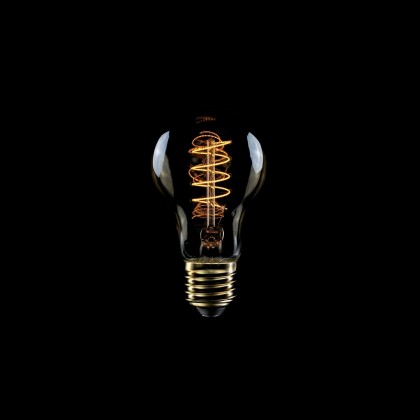 LED Carbon Vintage Spiral Bulb A60 4W 250LM E27 Gold 1800K Dimmable