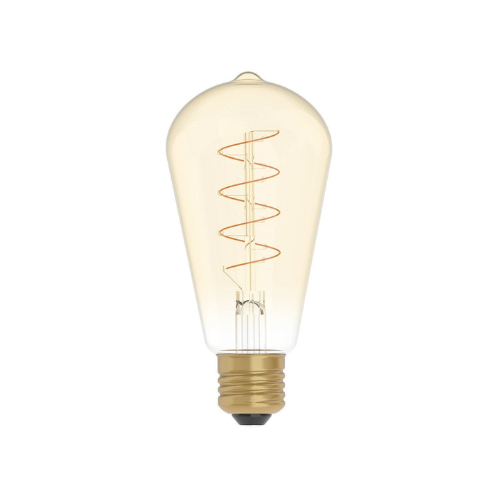 LED Carbon Vintage Spiral Bulb ST64 4W 250LM E27 Gold 1800K Dimmable