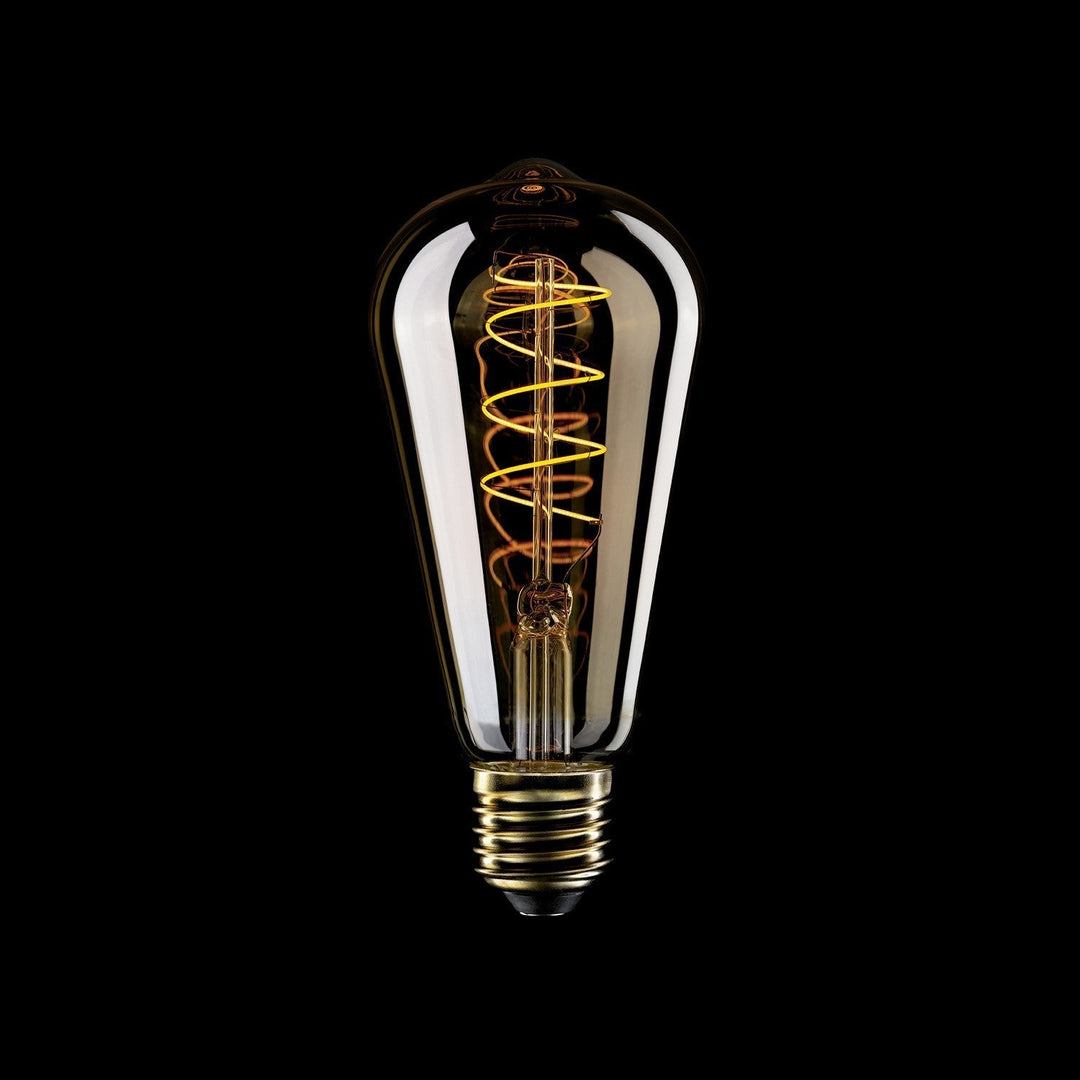 LED Carbon Vintage Spiral Bulb ST64 4W 250LM E27 Gold 1800K Dimmable