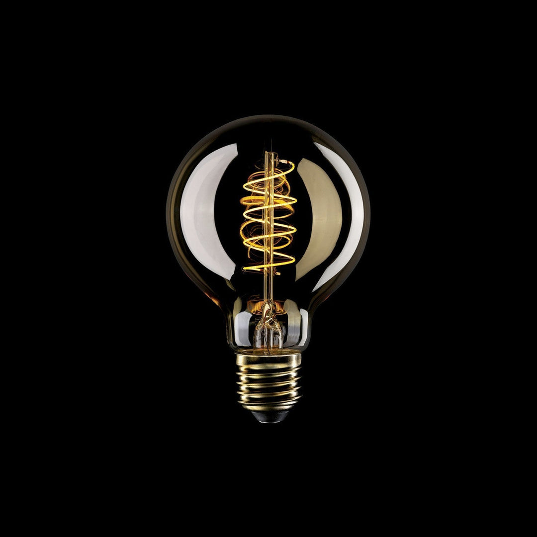 LED Carbon Vintage Spiral Bulb G80 4W 250LM E27 Gold 1800K Dimmable