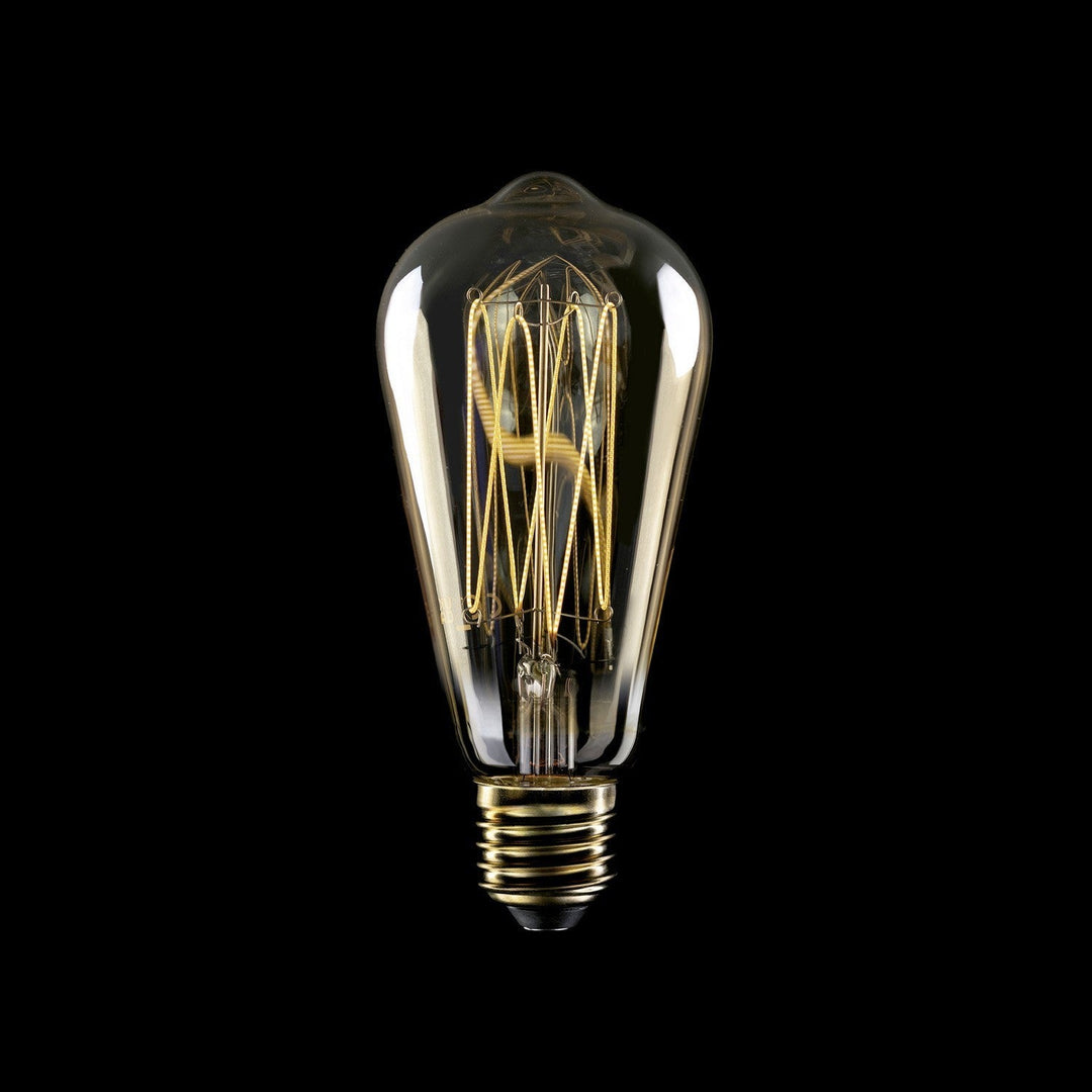 LED Carbon Vintage Cage Bulb ST64 7W 640LM E27 Gold 2700K Dimmable