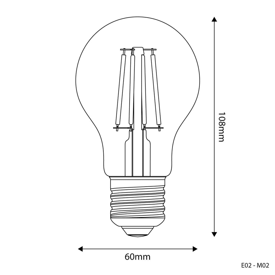 LED Filament Standard A60 4W 470LM E27 Clear 2700K