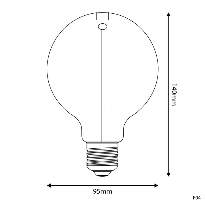 LED Magnetic Deco Line G95 2.2W 60LM E27 Smoky 1800K RA80