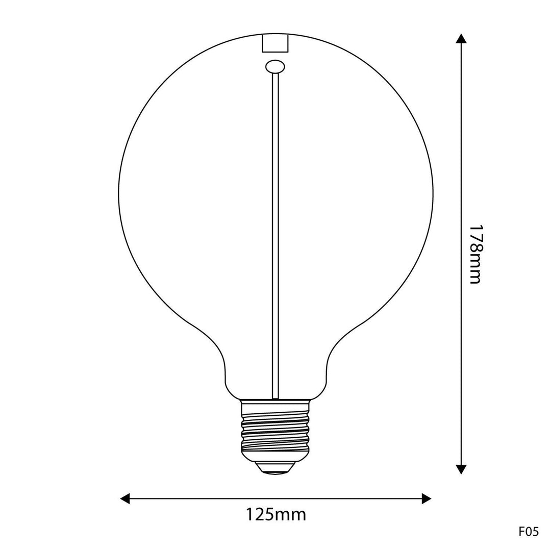 LED Magnetic Deco Line G125 2.8W 90LM E27 Smoky 1800K RA80