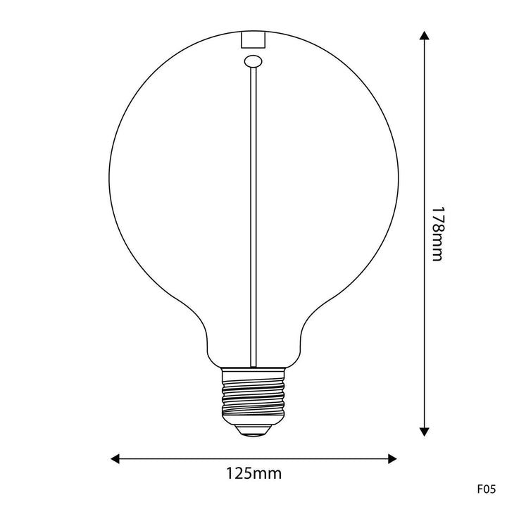 LED Magnetic Deco Line G125 2.8W 90LM E27 Smoky 1800K RA80