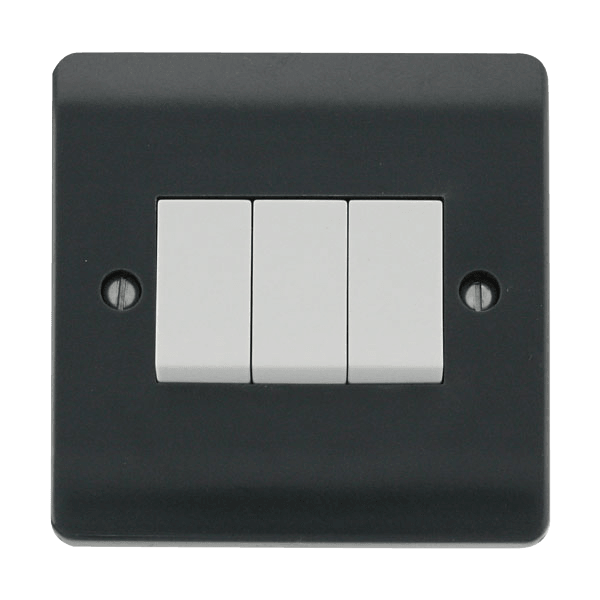 Click Mode Part M 10AX 3 Gang 2 Way Switch Plate CMA013AG