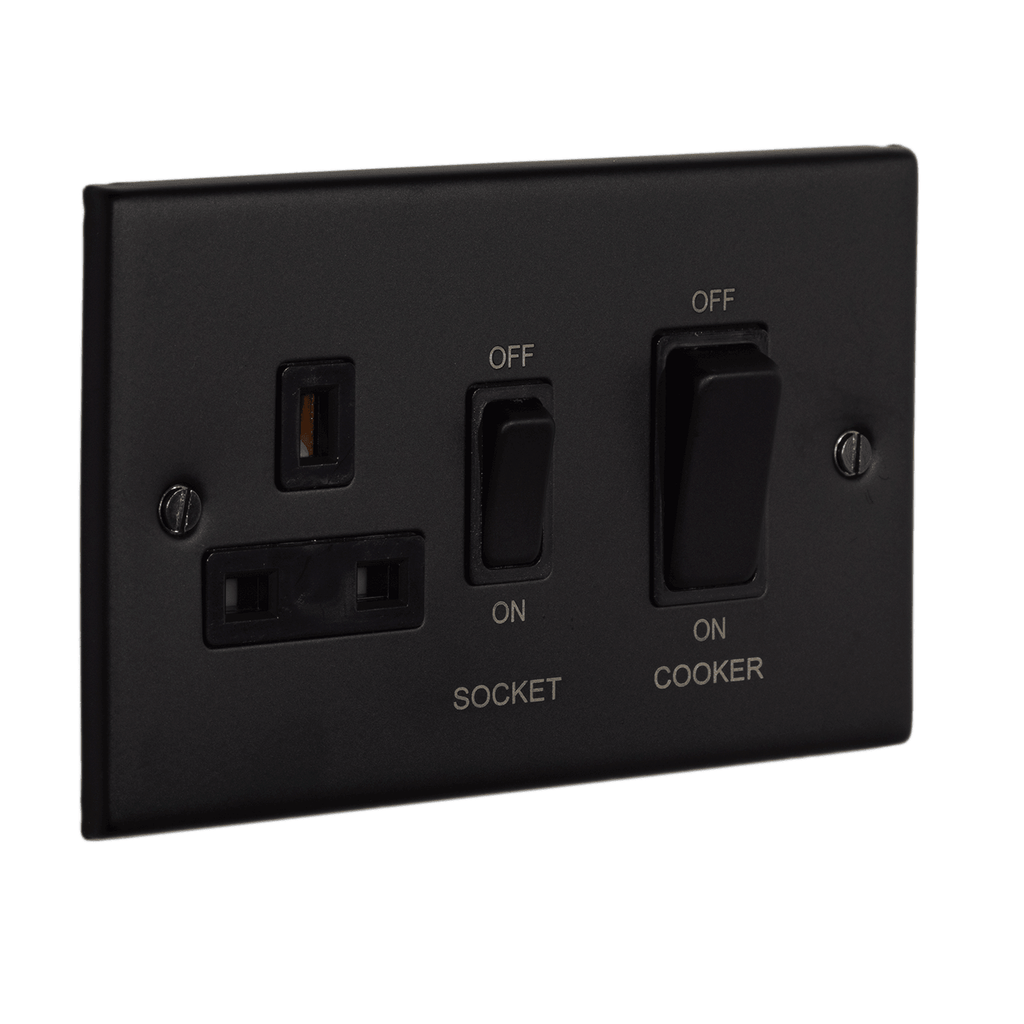 Selectric Cooker Control Socket, Double Pole Switch With LED Indicator