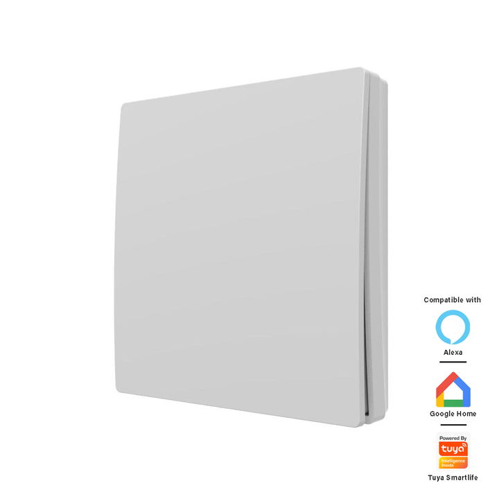 Culina 1-Gang Kinetic Push Switch Matt White IP65 front view