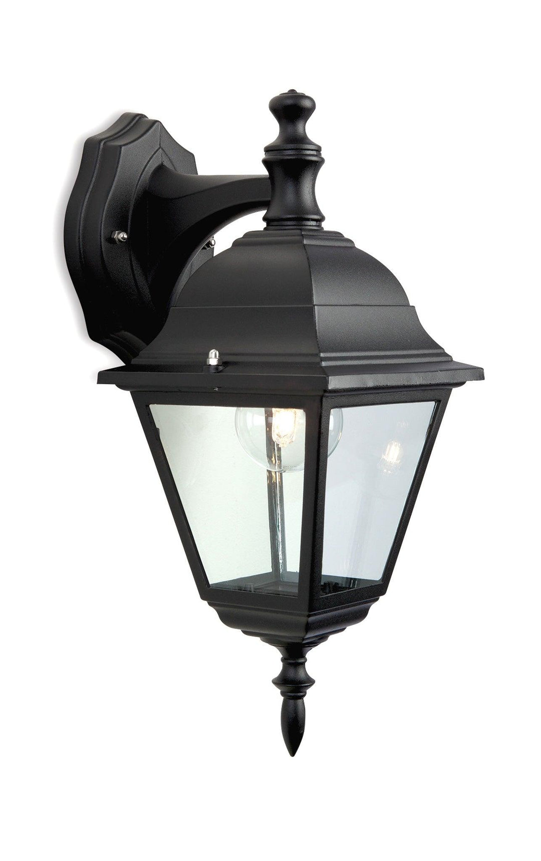 4 Panel Lantern - Downlight Black