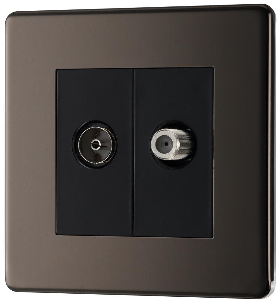 Screwless Single TV FM Satellite Socket – Prisma Lighting