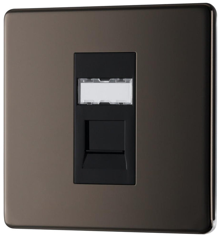 Screwless Flatplate Single Rj45 Data Socket - Prisma Lighting