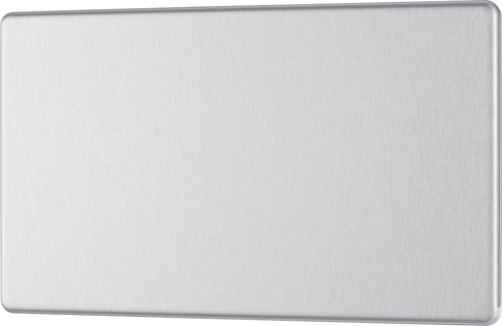 Screwless Flatplate Double Blank Plate - Prisma Lighting