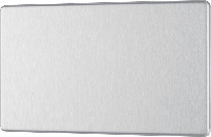 Screwless Flatplate Double Blank Plate - Prisma Lighting