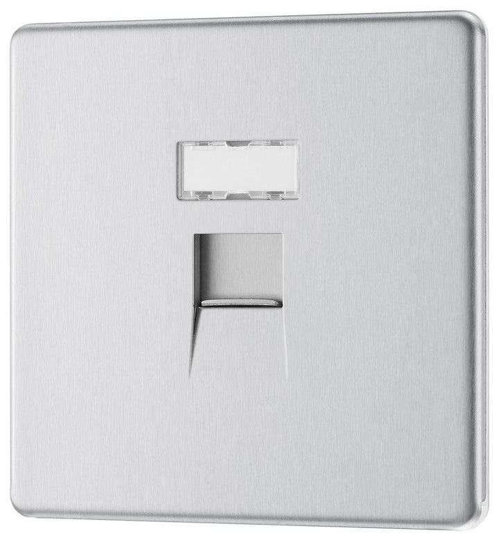 Screwless Flatplate Single Rj45 Data Socket - Prisma Lighting