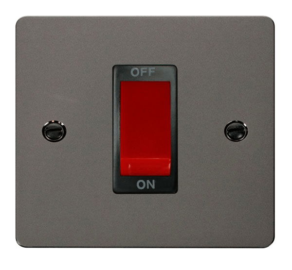 Define 1 Gang 45A DP Switch  FPBN200BK | Prisma Lighting