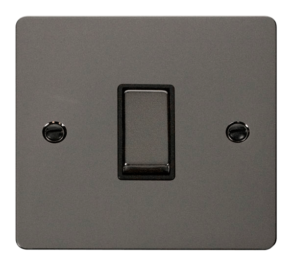 Define Ingot 10AX 1 Gang 2 Way Switch  FPBN411BK | Prisma Lighting