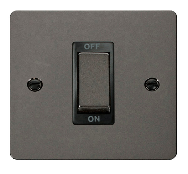 Define Ingot 1 Gang 45A DP Switch FPBN500BK | Prisma Lighting